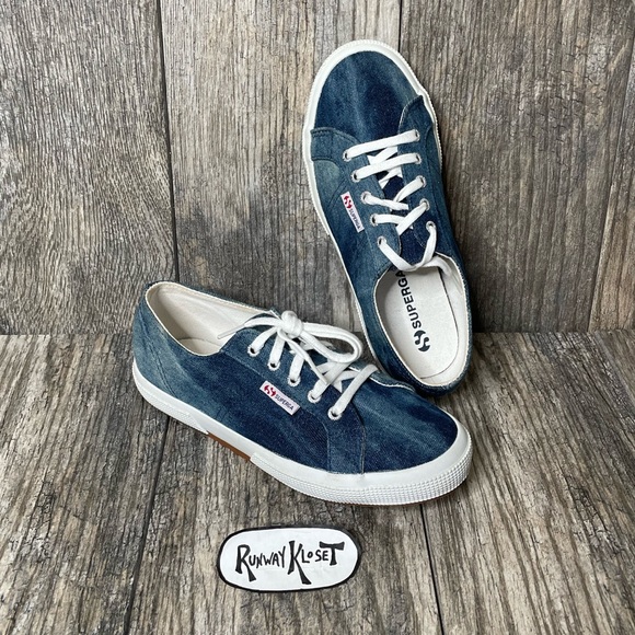 SUPERGA KIDS COTU CLASSIC COTTON CANVAS SNEAKERS Unisex Boys Girls Size 2.5 - Picture 9 of 12